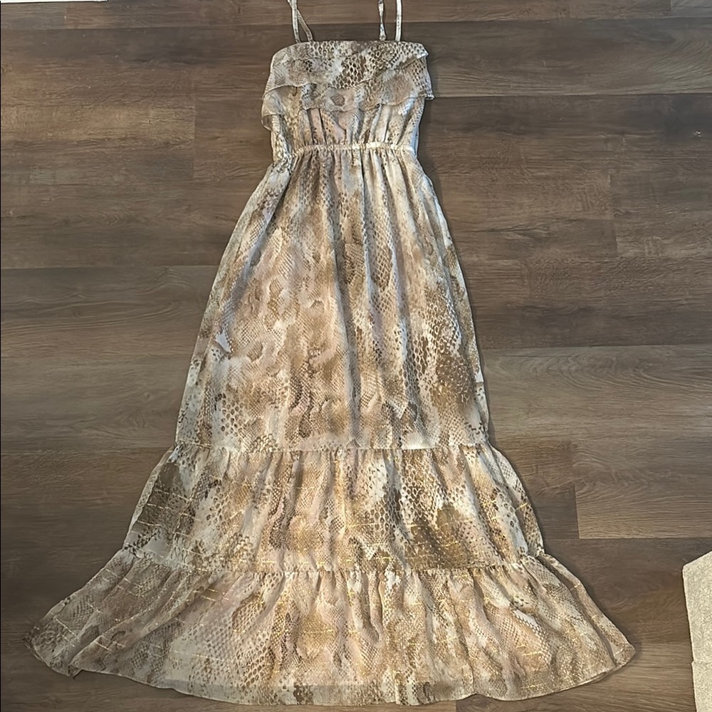 Snake Print Maxi Dress